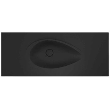 Real Stone Avocado Etajerli 90x50 Siyah Granit Banyo Lavabosu