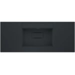 Real Stone Flatstone 80x50 Siyah Etajerli Granit Banyo Lavabosu