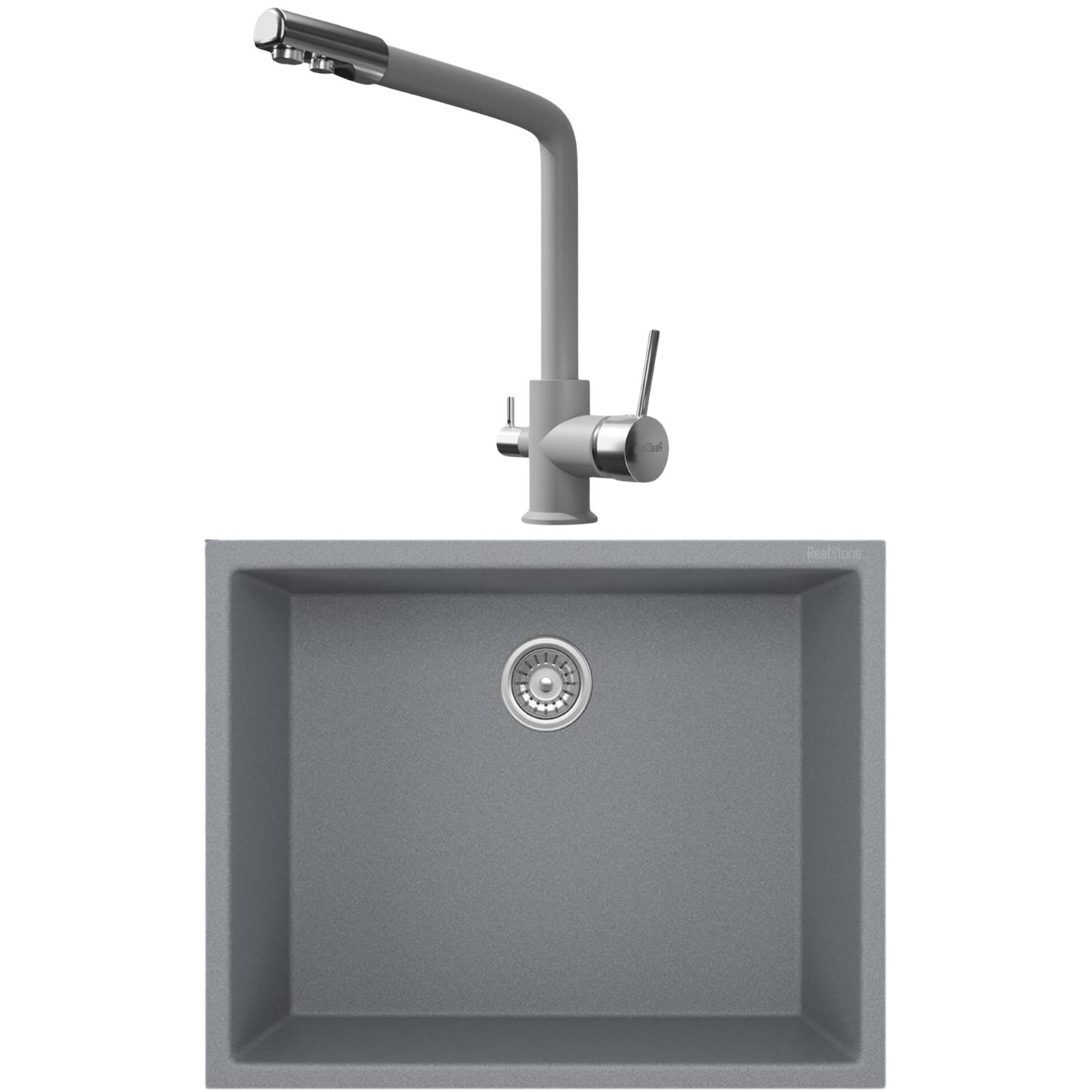 real-stone-k012-gri-mutfak-evyesi-abant-aritmali-mutfak-bataryasi-7620.jpg Real Stone K012 Gri Mutfak Evyesi + Abant Arıtmalı Mutfak Bataryası - Görsel 1