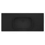 Real Stone Pure Etajerli 80x50 Siyah Granit Banyo Lavabosu