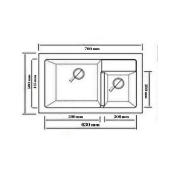 Real Stone Kapadokya Granit Eviye P016 Antrasit Tezgah Üstü - Görsel 2