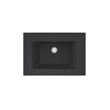 Real Stone ZENITH 65 Etajerli Antrasit Granit Banyo Lavabosu 65x45