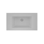 Real Stone ZENITH 80 Etajerli Beyaz Granit Banyo Lavabosu 80x45