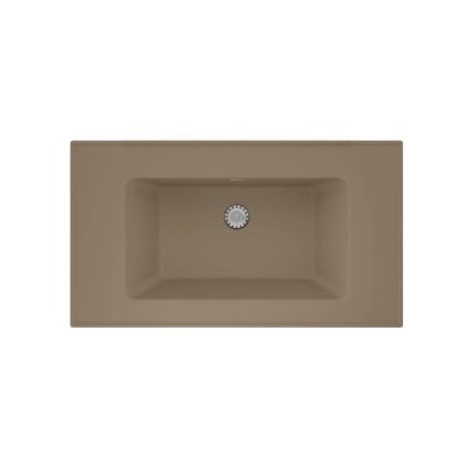 Real Stone ZENITH 80 Etajerli Cappuccino Granit Banyo Lavabosu 80x45