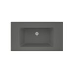 Real Stone ZENITH 80 Etajerli Gri Granit Banyo Lavabosu 80x45