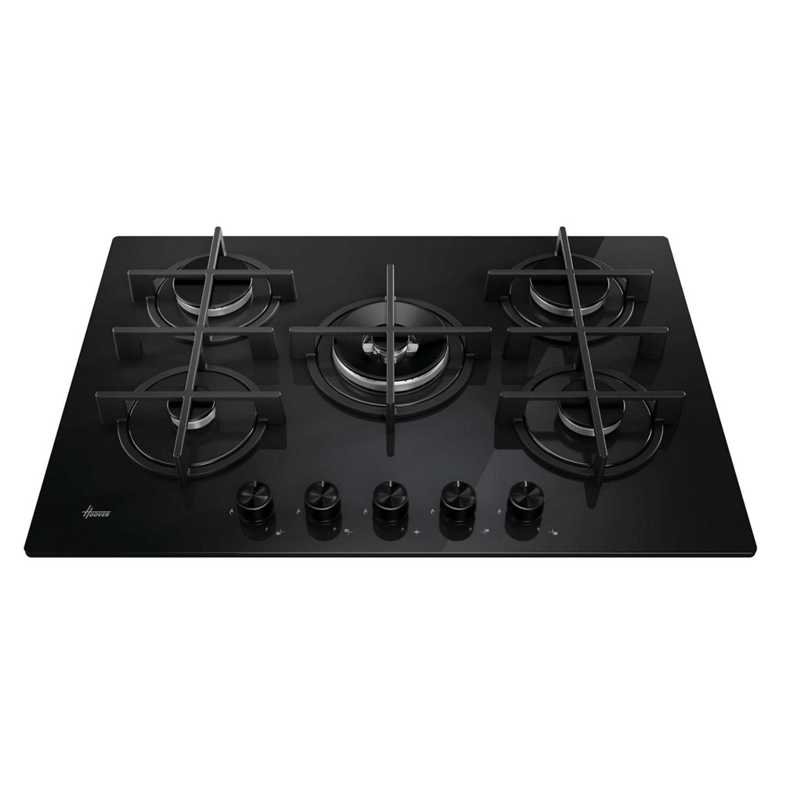 Hoover HVG7PB/TK 5 Gözlü 75 cm Döküm Izgara Siyah Ankastre Ocak