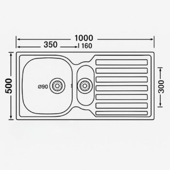 Livinox Dorian 15 1,5 Gözlü 100X50 Sol Mikro Keten Paslanmaz Çelik Mutfak Eviyesi - Görsel 2