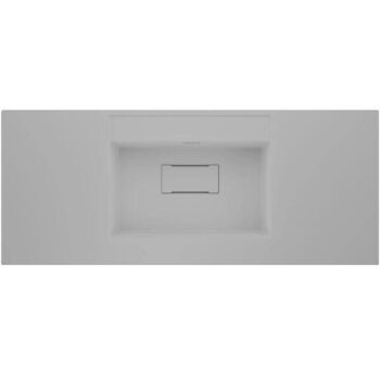 Real Stone Flatstone 70x50 Beyaz Etajerli Granit Banyo Lavabosu