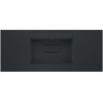 Real Stone Flatstone 70x50 Siyah Etajerli Granit Banyo Lavabosu