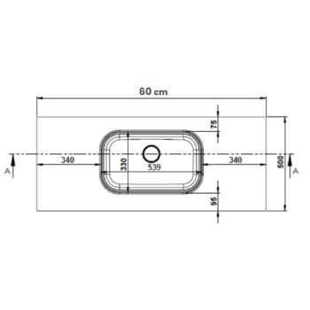 Real Stone Pure Etajerli 60x50 Antrasit Granit Banyo Lavabosu - Görsel 2