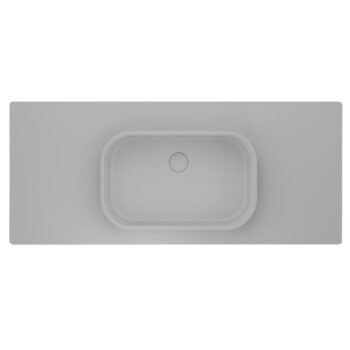 Real Stone Pure Etajerli 60x50 Beyaz Granit Banyo Lavabosu