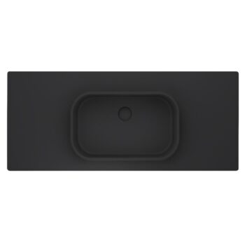 Real Stone Pure Etajerli 80x50 Antrasit Granit Banyo Lavabosu