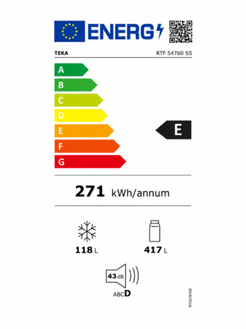 Teka RTF 54760 WH 75 cm 535 lt Beyaz No Frost Solo Buzdolabı - Görsel 4