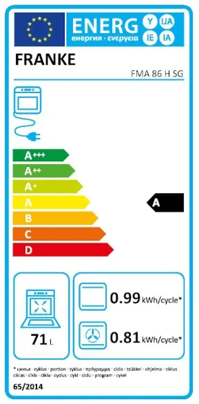 Franke Fma 86 H SG Slate Grey Fırın - Görsel 5