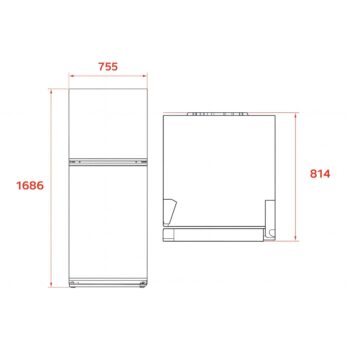 Teka RTF 54760 WH 75 cm 535 lt Beyaz No Frost  Solo Buzdolabı - Görsel 3