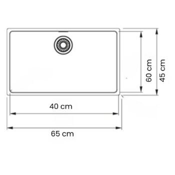 GL General 40x60 Antrasit Petek Dokulu Çelik Mutfak Eviyesi 304 Paslanmaz Çelik 1mm - Görsel 2