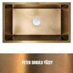 GL General 40x60 Gold Petek Dokulu Çelik Mutfak Eviyesi 304 Paslanmaz Çelik 1mm