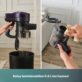 Homend Dustrider 1266H Dikey Süpürge Mor - Görsel 9