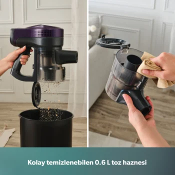 Homend Dustrider 1266H Dikey Süpürge Mor - Görsel 9