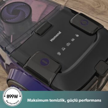 Homend Dustroyer 1255H Yatay Süpürge Mor Siyah - Görsel 4