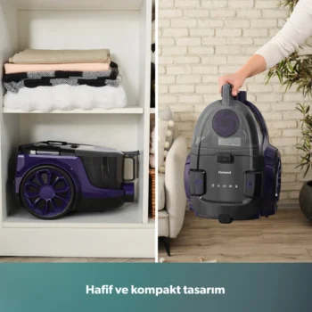 Homend Dustroyer 1255H Yatay Süpürge Mor Siyah - Görsel 5
