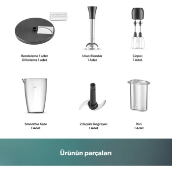 Homend Functionall 2851H Mutfak Robotu Siyah Kırmızı - Görsel 3