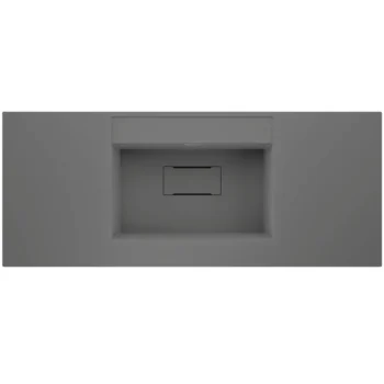 Real Stone Flatstone 80x50 Gri Etajerli Granit Banyo Lavabosu
