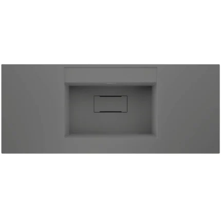 Real Stone Flatstone 80x50 Gri Etajerli Granit Banyo Lavabosu