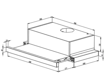 Ukinox Trager S 500 Siyah Aspiratör 60 cm - Görsel 2