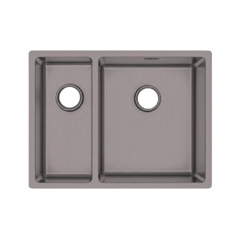 GL General Redux 58x44 Antrasit Petek Dokulu Sol 1,5 Gözlü Paslanmaz Çelik Mutfak Eviyesi - Görsel 3