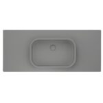 Real Stone Pure Etajerli 60x50 Gri Granit Banyo Lavabosu