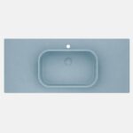 Real Stone Pure Etajerli 120x50 Buz Mavisi Granit Banyo Lavabosu