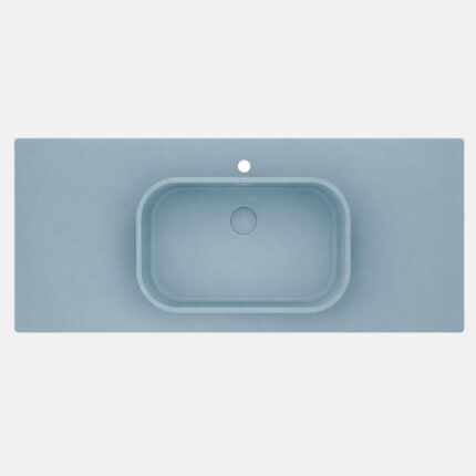 Real Stone Pure Etajerli 120x50 Buz Mavisi Granit Banyo Lavabosu