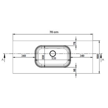 Real Stone Pure Etajerli 70x50 Cappucino Granit Banyo Lavabosu - Görsel 2