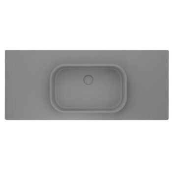 Real Stone Pure Etajerli 70x50 Gri Granit Banyo Lavabosu