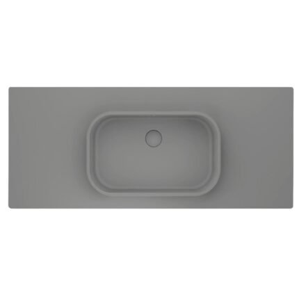 Real Stone Pure Etajerli 70x50 Gri Granit Banyo Lavabosu