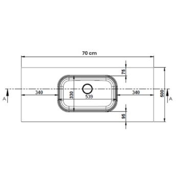 Real Stone Pure Etajerli 70x50 Pudra Granit Banyo Lavabosu - Görsel 2