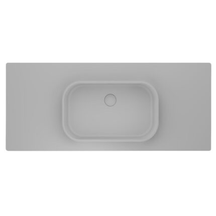 Real Stone Pure Etajerli 80x50 Beyaz Granit Banyo Lavabosu