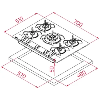 Teka Ankastre Set Siyah ( Hak 625 BK Börek Şefim - ATV 60 BK - GBC 75030 BK ) - Görsel 5