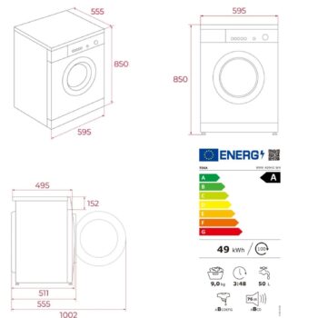 Teka Çeyiz Seti RTF 43750 - WMK 40940 - DFS 46760  3’lü Beyaz Eşya Seti - Görsel 9