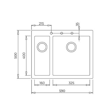 Teka ForSquare 2B 590 TG Bright Cream Granit Mutfak Eviyesi - Görsel 3