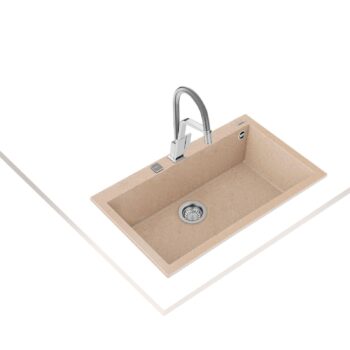 Teka Forsquare 72.40 TG Tezgah Üstü Avena Beige Granit Mutfak Eviyesi - Görsel 2