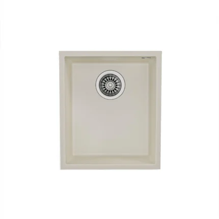 Teka Square 34.40 TG Tek Hazneli Bright Cream Tezgahaltı Granit Mutfak Eviyesi