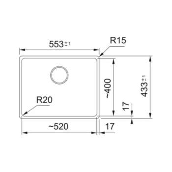Franke Maris MRG 210/110-52 Slate Grey Tek Gözlü Granit Mutfak Eviyesi - Görsel 2