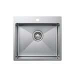 Livinox 40x45 Aynalı Tek Gözlü Pollisajlı Tezgah Üstü Paslanmaz Çelik Eviye