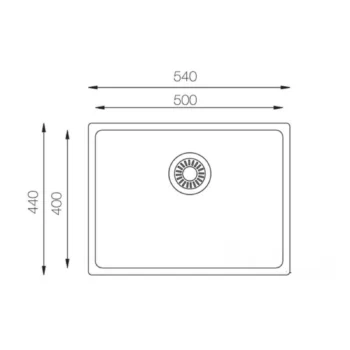 Livinox 40x50 Düz Taşmalı 0,80 mm Paslanmaz Çelik Mutfak Eviyesi - Görsel 2
