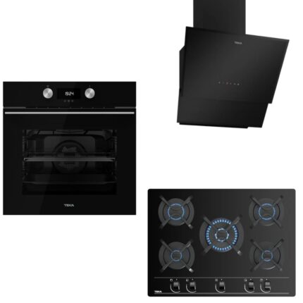 Teka Siyah Ankastre Set ( HLB 8400 BK HydroClean PRO - TVT 60.1 BK- GBC 75030 BK )