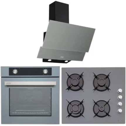 Çetintaş Evii Gri Ankastre Set ( 5264 E SP AF Gri Airfry Fırın-GR 848 CAT L EI Ocak -55221 Duvar Tipi Davlumbaz )