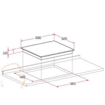 Çetintaş Evii Rustik Siyah Set ( RS 4615 R 60 cm Davlumbaz -RS 1237 Siyah Fırın-WL 848 EAT RS Ocak ) - Görsel 5
