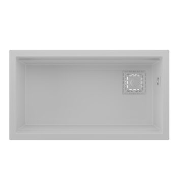 Real Stone Almila 75,5x42,4 cm Beyaz Granit Mutfak Eviyesi - Görsel 2